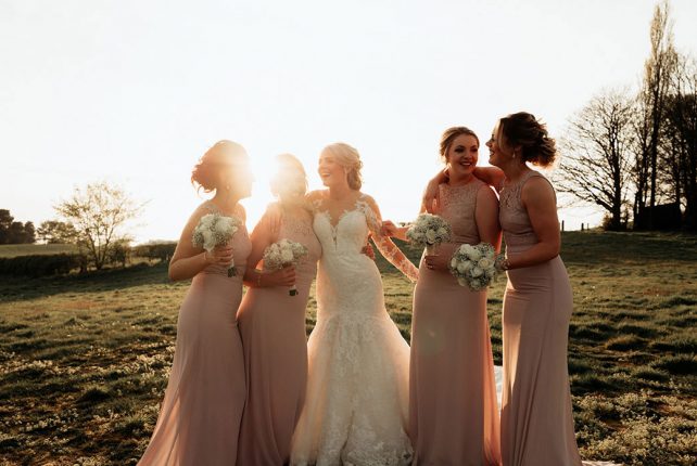 Blush Pink, Bow Ties & The Bride In Pronovias At This Stunning Delamere Wedding….